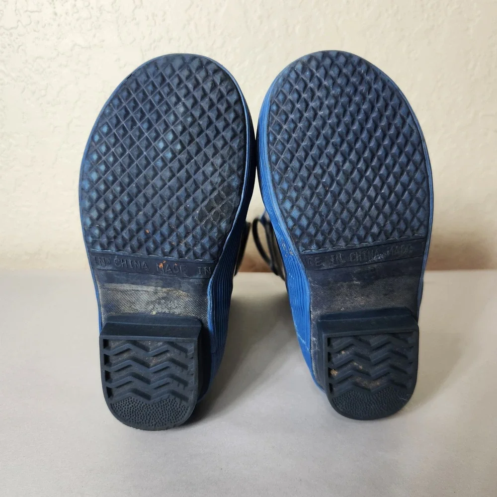 LL Bean Puddle Stomper Rain Boots Navy Blue Toddler 9